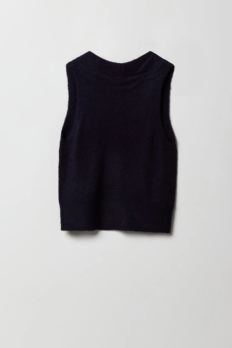 Veste en tricot pelucheux pour fille