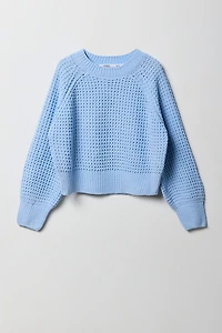 Chandail en tricot gaufré pour filles