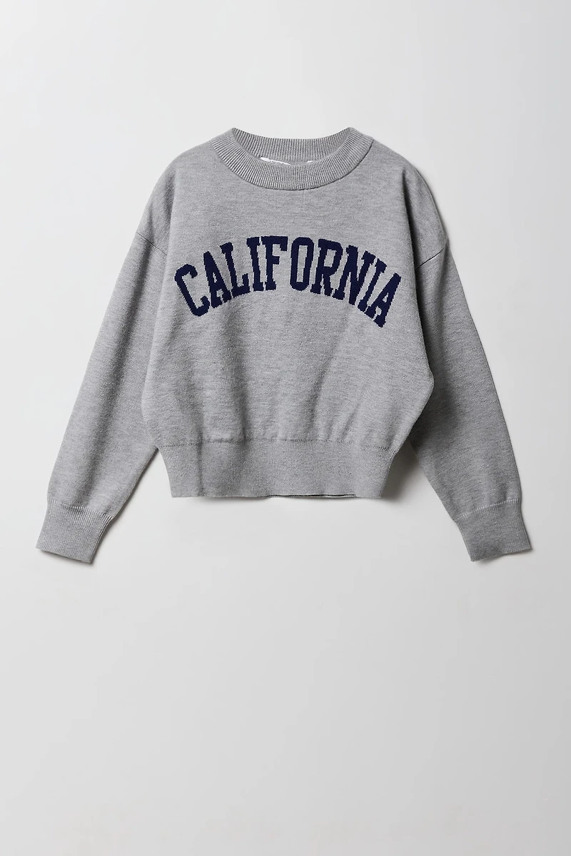 Girls Jacquard Knit Sweater