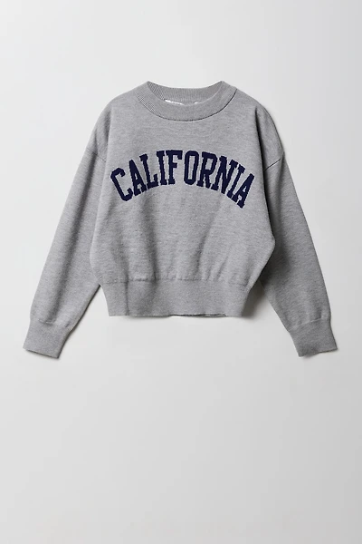 Girls Jacquard Knit Sweater