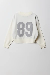 Chandail en tricot jacquard pour filles