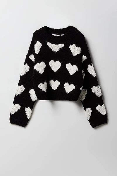Girls Jacquard Knit Sweater