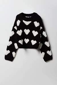 Girls Jacquard Knit Sweater