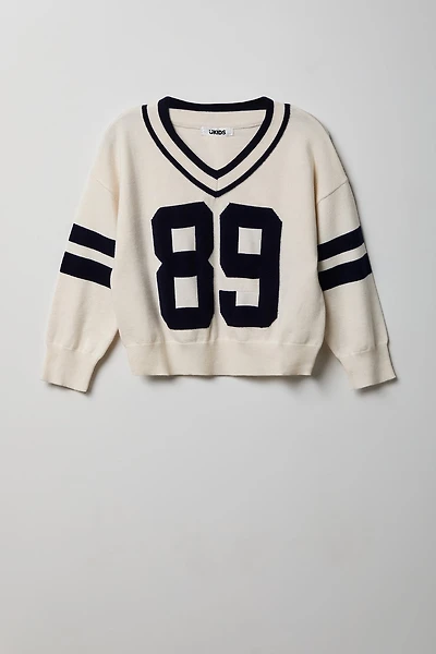 Girls Jacquard Knit Sweater