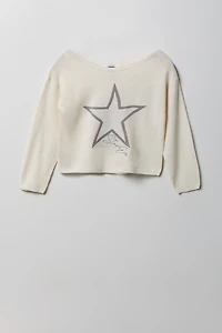 Chandail en tricot de jacquard pour fille