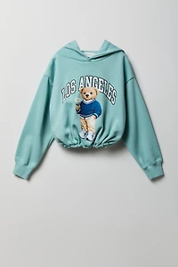 Girls Graphic Bubble Hem Hoodie