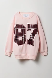Girls 87 HD Print Oversized Fleece Sweatshirt