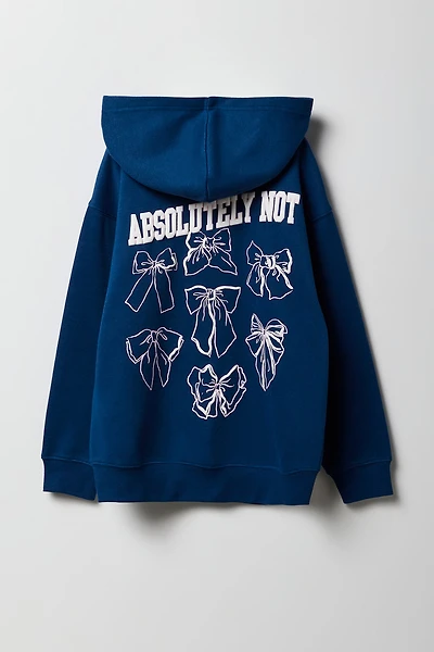 Girls Oversized Graphic Fleece Hoodie