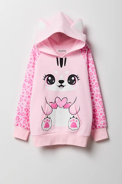 Kids Cheetah Fleece Character Hoodie