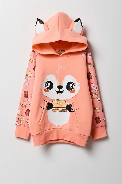 Kids S'mores Fox Fleece Character Hoodie