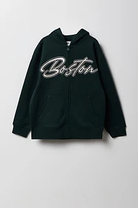 Haut à capuchon en molleton surdimensionné motif pour filles