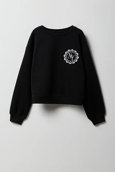 Chandail en molleton à broderie City pour filles