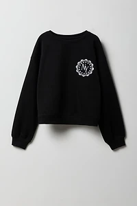Chandail en molleton à broderie City pour filles