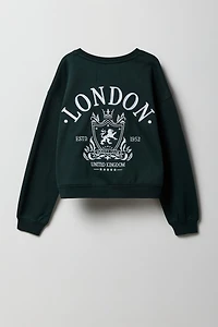Chandail en molleton à broderie City pour filles