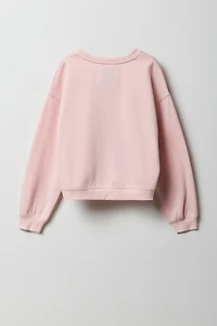 Chandail en molleton à broderie City pour filles