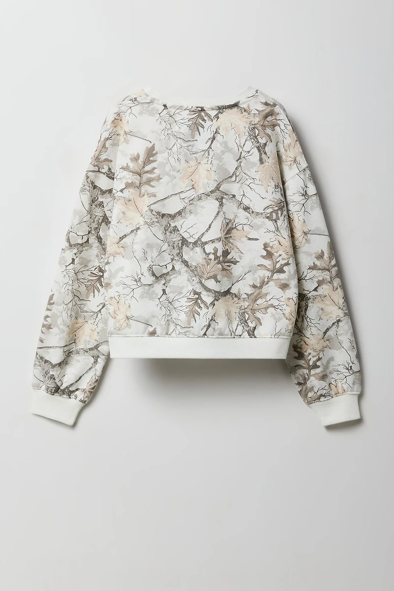 Chandail en molleton à broderie City pour filles