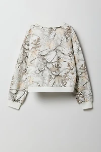 Chandail en molleton à broderie City pour filles