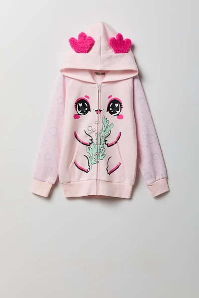 Girls Axolotl 3D Character Hoodie