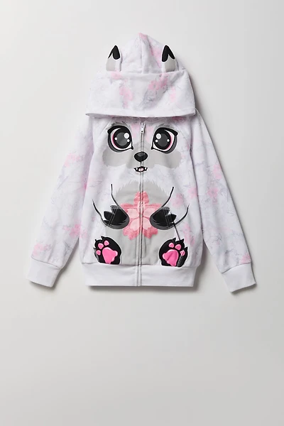Kids 3D Wolf Character Hoodie