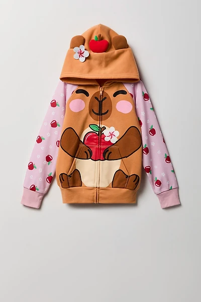 Kids 3D Capybara Character Hoodie