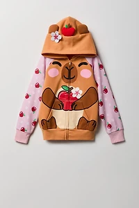 Kids 3D Capybara Character Hoodie
