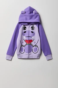 Kids 3D Hippo Character Hoodie