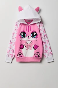 Haut à capuchon Chat 3D pour fille