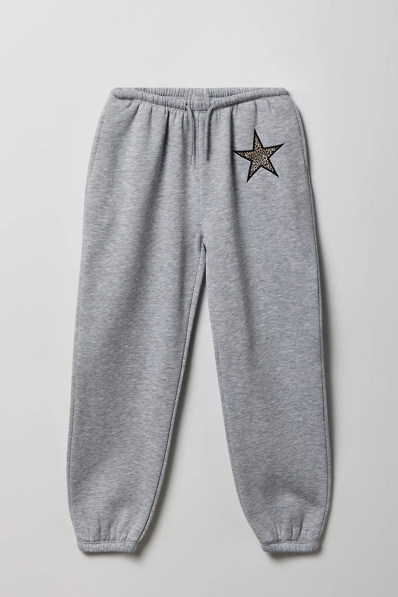 Jogger surdimensionné en molleton imprimé pour fille