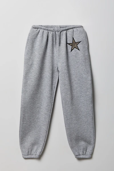 Jogger surdimensionné en molleton imprimé pour fille