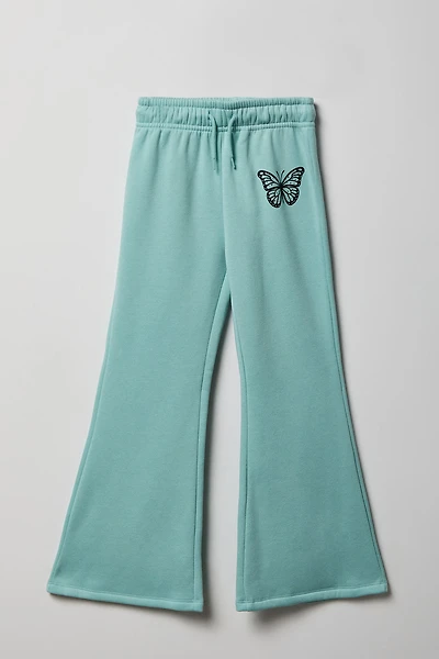 Girls Embroidered Fleece Flare Sweatpant