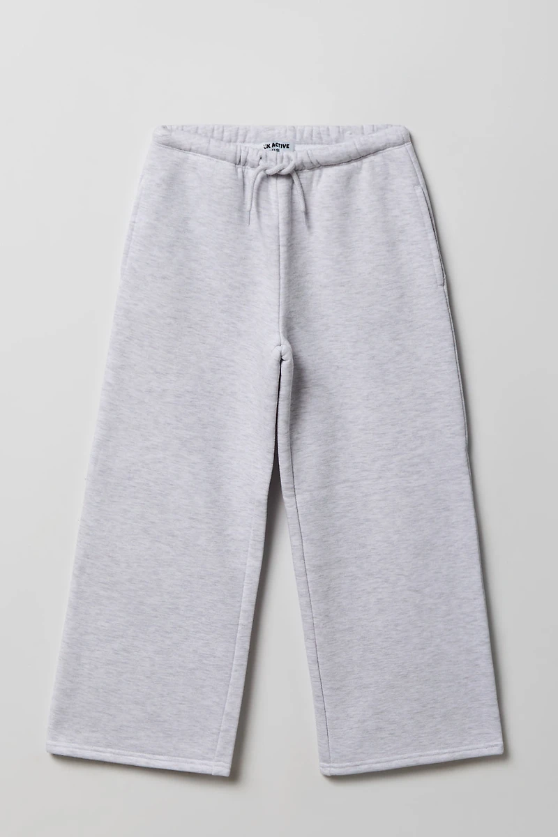 Pantalon d'entraînement à jambe large en molleton de luxe pour fille