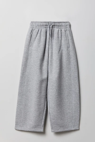 Pantalon d'entraînement à jambe baril en molleton pour fille