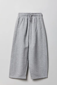 Pantalon d'entraînement à jambe baril en molleton pour fille
