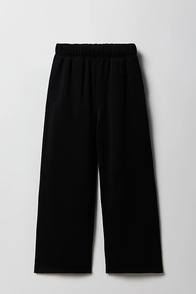 Pantalon en molleton jambe large à imprimé pour filles