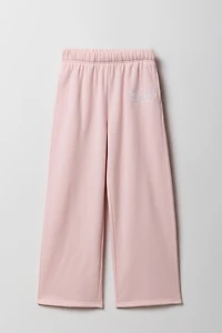 Pantalon en molleton jambe large à imprimé pour filles