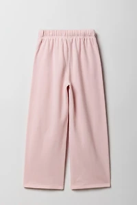 Pantalon en molleton jambe large à imprimé pour filles
