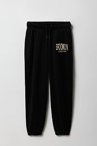 Girls Oversized Embroidered Fleece Jogger