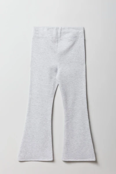 Pantalon en molleton à jambe évasée et broderie pour filles