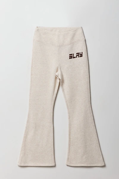 Pantalon en molleton à jambe évasée et motif pierres du Rhin Slay pour filles