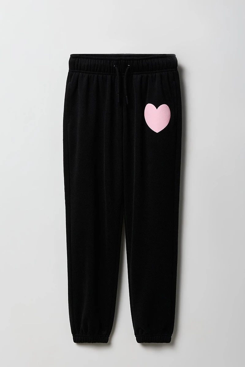 Girls Oversized Puff Print Fleece Jogger
