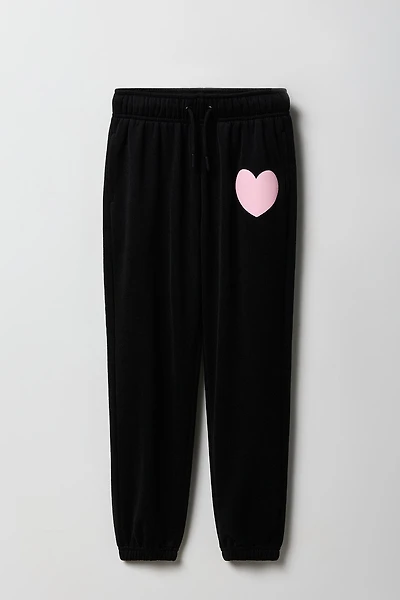 Girls Oversized Puff Print Fleece Jogger
