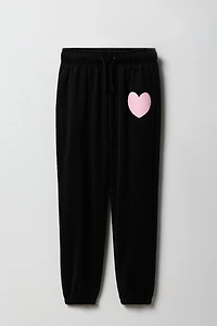 Girls Oversized Puff Print Fleece Jogger