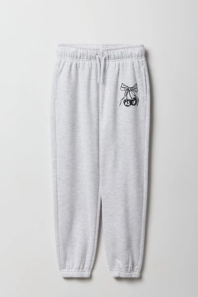Jogger en molleton surdimensionné à imprimé relief pour filles