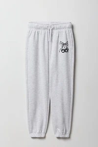 Jogger en molleton surdimensionné à imprimé relief pour filles