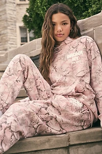 Jogger en molleton surdimensionné à imprimé relief pour filles