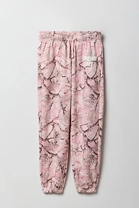 Jogger en molleton surdimensionné à imprimé relief pour filles