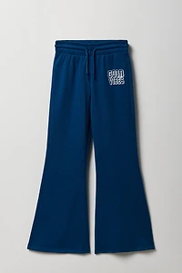 Pantalon d'entraînement à jambe évasée imprimé pour fille