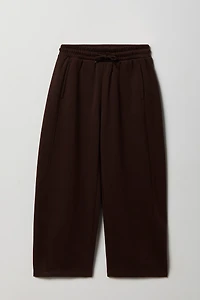 Pantalon d'entraînement à jambe baril en molleton pour fille