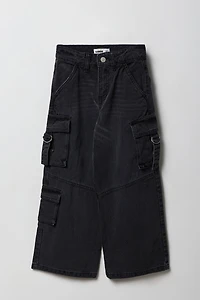 Girls Barrel Leg Cargo Jean