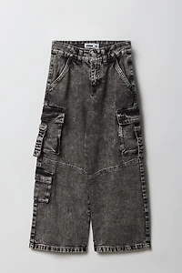 Girls Barrel Leg Cargo Jean
